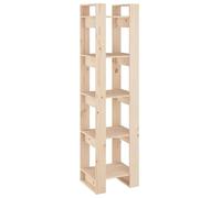 Eleganz Bibliothèque séparateur de pièce, 41 x 35 x 160 cm, en pin massif, système d'étagères stable pour salon, bureau ou chambre d'enfant, naturelle et durable