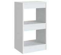 Eleganz Bibliothèque/séparateur de pièce, blanc, 40 × 30 × 72 cm, en matériau dérivé du bois, système d'étagères peu encombrantes pour les petits appartements, durable et élégant