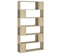 Eleganz Bibliothèque séparateur de pièce en bois 100 x 24 x 188 cm, idéale pour le salon et le bureau, peu encombrante et durable, parfaite pour les petits espaces et l'aménagement moderne