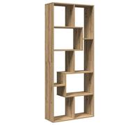 Eleganz Bibliothèque séparateur de pièce en bois | Design chêne artisanal | 67 x 25 x 161,5 cm | Idéale pour le salon et le bureau | Élégante et peu encombrante