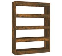 Eleganz Bibliothèque/séparateur de pièce en chêne fumé 100 x 30 x 135 cm - Matériau du bois, durable et peu encombrant pour le salon, le bureau ou les petites pièces