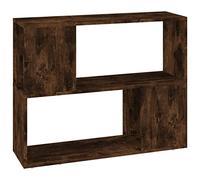 Eleganz Bibliothèque/séparateur de pièce en chêne fumé 80 x 24 x 63 cm - Matériau du bois, idéal pour le salon ou le bureau, durable et élégant
