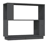 Eleganz Bibliothèque/séparateur de pièce, gris, 80 x 25 x 70 cm, en pin massif, peu encombrante et durable, pour salon, bureau et plus encore