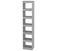 Eleganz Bibliothèque, séparateur de pièce, gris, Sonoma 40 x 30 x 198 cm, en matériau dérivé du bois, système d'étagères stables pour salon, bureau ou petites pièces, peu encombrante et élégante