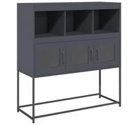 Eleganz Buffet anthracite 100,5 x 39 x 107 cm - Meuble de salon moderne en acier laminé à froid - Meuble de rangement élégant pour les petits espaces