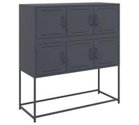 Eleganz Buffet anthracite - Ensemble de meubles de salon - 100,5 x 39 x 107 cm - Structure en acier - Solution moderne et d'espace de rangement - Pour salon et couloir