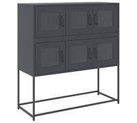 Eleganz Buffet anthracite | Meuble de salon en acier laminé à froid | 100,5 x 39 x 107 cm | Design moderne & solution de rangement
