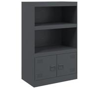 Eleganz Buffet anthracite pour salon - 67 x 39 x 107 cm - Cadre en acier - Meuble TV moderne et rangement - Ensemble de meubles de salon élégants