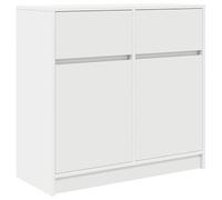 Eleganz Buffet avec tiroir - Blanc - 80 x 34 x 76 cm - Meuble de salon moderne en bois - Solution de rangement pour l'ordre et le style - Idéal pour les petits espaces et les amateurs de minimalisme