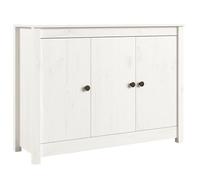 Eleganz Buffet blanc 100 x 35 x 74 cm, en pin massif, meuble TV moderne, pour petits espaces, durable et naturel