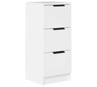 Eleganz Buffet blanc 30 x 30 x 70 cm en bois - Meuble de salon moderne pour petits espaces - Solution de rangement au design élégant