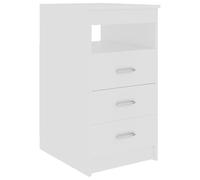 Eleganz Buffet blanc 40 x 50 x 76 cm avec tiroirs - Buffet de salon moderne en bois - Solution de rangement pour les petits espaces