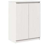 Eleganz Buffet blanc 60 x 36 x 84 cm en pin massif, meubles de salon, durable et élégant, parfait pour les petites pièces et les aménagements modernes