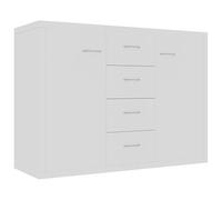Eleganz Buffet, blanc, 88 x 30 x 65 cm, meuble de salon moderne, en matériau à base de bois, meuble de rangement élégant pour les petits espaces, durable et fonctionnel