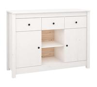 Eleganz Buffet blanc en pin massif 100 x 35 x 74,5 cm - Meuble de salon moderne pour espace de rangement et organisation | Durable et élégant
