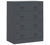 Eleganz Buffet de salon anthracite 67 x 39 x 83 cm en acier - Meuble TV moderne avec espace de rangement pour petits espaces, durable et élégant