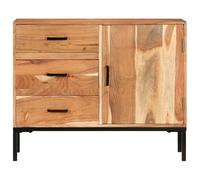 Eleganz Buffet en bois d'acacia massif 88 x 30 x 73 cm - Ensemble de meubles de salon avec espace de rangement et design élégant - Durable et naturel