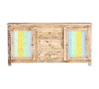 Eleganz Buffet en bois d'acacia rugueux, 151 x 40 x 75 cm, ensemble de meubles de salon, rangement élégant pour petits appareils et décoration, durable et naturel, design moderne pour salon et salle à