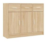 Eleganz Buffet en bois de chêne Sonoma 91 x 28 x 75 cm - Ensemble de meubles de salon modernes avec grande stabilité et espace de rangement - Idéal pour les petits appartements et les familles