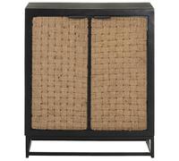 Eleganz Buffet en bois massif de mangue, 60 x 35 x 70 cm, meuble de salon moderne avec espace de rangement, durable et élégant, parfait pour les petits espaces