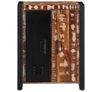 Eleganz Buffet en bois recyclé massif 55 x 35 x 70 cm - Ensemble de meubles de salon, design rustique, multicolore, durable et respectueux de l'environnement - Solution de rangement parfaite pour les