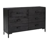 Eleganz Buffet en pin massif - Noir - 110 x 35 x 70 cm - Ensemble de meubles de salon élégants et durables pour les aménagements modernes