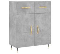 Eleganz Buffet, gris béton, 69,5 x 34 x 90 cm, meuble de salon moderne, en matériau dérivé, solution de rangement pour petits espaces, durable et élégant