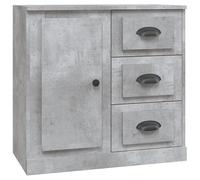 Eleganz Buffet gris béton 70 x 35,5 x 67,5 cm - Meuble de salon moderne en bois - Solution de rangement pour petits espaces & design minimaliste