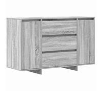 Eleganz Buffet gris Sonoma 120 cm - Meuble de salon moderne en bois - Solution de rangement pour salon et couloir - Durable et élégant