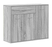 Eleganz Buffet gris Sonoma 88 x 30 x 70 cm - Armoire de salon moderne en bois - Solution de rangement pour les petits espaces - Design fin pour une décoration contemporaine