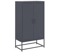 Eleganz Buffet haut anthracite pour salon - Armoire en acier - 68,5 x 38,5 x 123,5 cm - Armoire de rangement moderne avec espace de rangement - Idéal pour les petits espaces