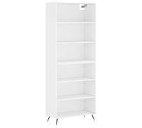 Eleganz Buffet haut blanc en bois 69,5 x 32,5 x 180 cm - Ensemble de meubles de salon modernes - Peu encombrant et élégant - Idéal pour les petites pièces