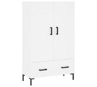 Eleganz Buffet haut blanc - Ensemble de meubles de salon en bois - 69,5 x 31 x 115 cm - Module d'armoire élégant et peu encombrant pour les espaces de vie modernes - Durable et polyvalent