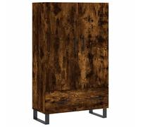 Eleganz Buffet haut en chêne fumé 69,5 x 31 x 115 cm | Ensemble de meubles de salon en bois et métal | Meuble de rangement moderne pour petits espaces | Durable et élégant