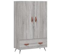 Eleganz Buffet haut gris Sonoma 69,5 x 31 x 115 cm - Ensemble de meubles de salon modernes en bois - Peu encombrant et élégant pour les petites pièces