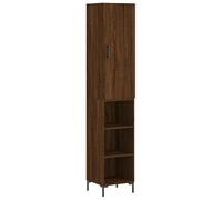 Eleganz Buffet haut marron aspect chêne 34,5 x 34 x 180 cm | Ensemble de meubles de salon en matériau dérivé du bois | Meubles de rangement élégants pour salon moderne | Peu encombrant et durable