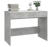Eleganz Bureau à grande pièce en bois - Gris béton - 101 x 50 x 76,5 cm - Durable et peu encombrant - Idéal pour les postes de travail modernes - Design élégant
