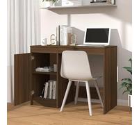 Eleganz Bureau à grande pièce marron aspect chêne 100 x 50 x 76 cm en matériau dérivé du bois, durable et élégant pour les lieux de travail