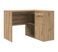 Eleganz Bureau d'angle avec tiroirs, en chêne artisanal, 102 x 88 x 75 cm, solution de travail pour les grands bureaux, durable et peu encombrant