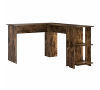 Eleganz Bureau d'angle en bois pour grands bureaux | Chêne fumé 140 x 113,5 x 75 cm | Durable et peu encombrant | Idéal pour les postes de travail modernes