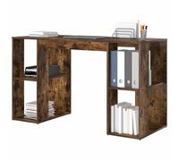 Eleganz Bureau de grande capacité, en chêne fumé, 130 x 50,5 x 75 cm, à base de bois, pour bureau et bureau à domicile, durable et élégant