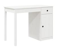 Eleganz Bureau de grande capacité, en pin massif, 100 x 50 x 75 cm, durable et élégant, pour le bureau à domicile, meuble de bureau