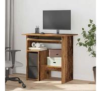 Eleganz Bureau de grande pièce aspect bois vieilli 80 x 45 x 74 cm en matériau à base de bois - Élégant et durable pour les lieux de travail modernes