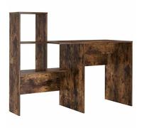 Eleganz Bureau de grande pièce avec étagère en chêne fumé 131,5 x 50 x 106,5 cm Matériau bois Espace de rangement et espace de travail Durable et élégant