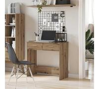 Eleganz Bureau en chêne artisanal, 80 x 40 x 75 cm, matériau dérivé du bois, espace de travail, grand espace, durable et élégant, parfait pour les bureaux modernes