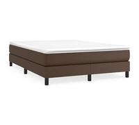 Eleganz Cadre de lit 140 x 200 cm en cuir synthétique marron - Lit moderne avec tête de lit - Durable et facile d'entretien - Idéal pour la chambre à coucher dans l'appartement ou la maison