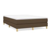 Eleganz Cadre de lit 140 x 200 cm sans matelas - Lit en tissu marron foncé avec cadre solide, idéal pour les chambres à coucher dans des appartements modernes, durable et facile à nettoyer