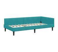 Eleganz Cadre de lit d'angle, en velours et bois d'ingénierie, 90 x 200 cm, tête de lit de luxe, pour chambre à coucher, peu encombrante et élégante