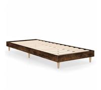 Eleganz Cadre de lit en chêne fumé 75 x 190 cm - Moderne - Sans matelas - Pour chambre à coucher, durable et élégant - Idéal pour les petits espaces