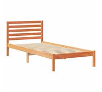 Eleganz Cadre de lit en pin massif, 100 x 210 cm, design naturel, pour chambre à coucher, durable et stable, tête de lit pour un sommeil réparateur